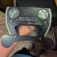 Scotty Cameron Futura 6M Mallet Putter RH Steel Shaft Black/Silver 38 Inch