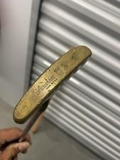 Vintage Acushnet BULLS EYE Golf Putter FLANGE Right Hand W/Leather Grip