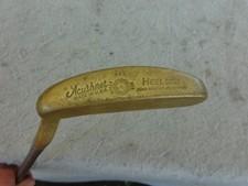 NICE ACUSHNET BULLS EYE M5C JOHN REUTER HEAL FLANGE OFFSET PUTTER 35.5" MENS RH