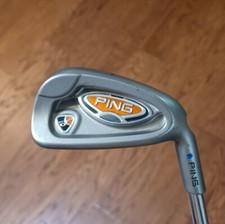 Ping i10 7 Iron RH Blue Dot Demo Stiff Steel Shaft Length. Pre-owned 