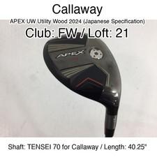 Callaway APEX UW Utility Wood 2024 (JDM) FW Fairway Wood 21 40.25" TENSEI 70 for