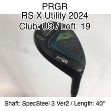 PRGR RS X Utility 2024 U3 Hybridー 19 40" SpecSteel 3 Ver2 M-43 Right-Handed