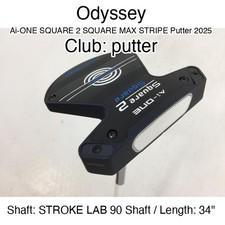 Odyssey Ai-ONE SQUARE 2 SQUARE MAX STRIPE Putter 2025 putter Putter 34" STROKE L
