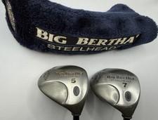 Set Of 2 ~ Callaway Big Bertha Steelhead 5 & 7 Fairway Woods Ladies Gems/RCH 99