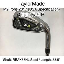TaylorMade M2 Irons 2017 (USA Specification) 5-9.P Iron Set 38.5" REAX88HL Steel