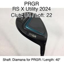 PRGR RS X Utility 2024 U4 Hybridー 22 40" Diamana for PRGR M-43 Right-Handed