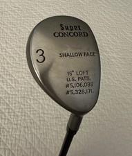 SUPER CONCORD Shallow Face 3 Wood 16 Deg RH Steel Shaft Enlow Grip Golf Club