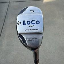 Dunlop Loco 5-Hybrid 24° Utility Iron Harrison Graphite XL 85 Mid-Firm Flex 42"