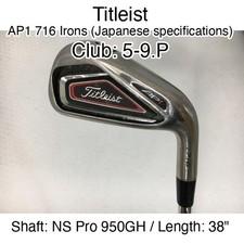 Titleist AP1 716 Irons (Japanese specifications) 5-9.P Iron Set 38" NS Pro 950GH