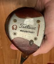 TITLEIST ACUSHNET persimmon 1 wood driver golf club RH steel