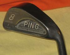 Ping~Karsten 1~Black Dot~8 iron~ Steel Sft Unknown Flex~Single Iron~Vintage~EUC