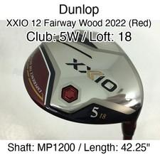 Dunlop XXIO 12 Fairway Wood 2022 (Red) 5W Fairway Wood 18 42.25" MP1200 Regular