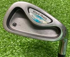 Black Shark Hefty Sole 6 Iron / RH ~37.25" / Stiff Graphite / NEW GRIP / xx1957