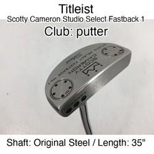 Titleist Scotty Cameron Studio Select Fastback 1 putter Putter 35" Original Stee