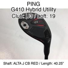 PING G410 Hybrid Utility U3 Hybridー 19 40.25" ALTA J CB RED Stiff Regular Right-