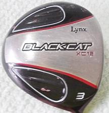 LYNX BLACKCAT XC12 3 WOOD - BLACKCAT XC GRAPHITE SHAFT - R FLEX - LYNX GRIP