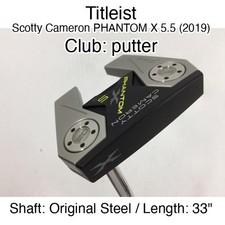 Titleist Scotty Cameron PHANTOM X 5.5 (2019) putter Putter 33" Original Steel Ri