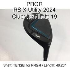 PRGR RS X Utility 2024 U3 Hybridー 19 40.25" TENSEI for PRGR M-43 Right-Handed