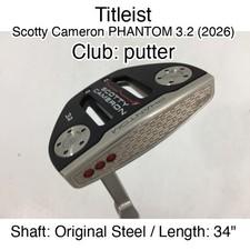 Titleist Scotty Cameron PHANTOM 3.2 (2026) putter Putter 34" Original Steel Righ