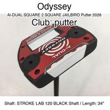 Odyssey Ai-DUAL SQUARE 2 SQUARE JAILBIRD Putter 2026 putter Putter 34" STROKE LA