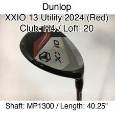 Dunlop XXIO 13 Utility 2024 (Red) H4 Hybridー 20 40.25" MP1300 Regular Right-Hand